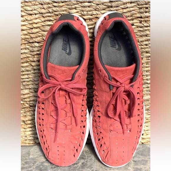 Nike MAYFLY Sneakers Shoes Woven Men\'s Size 13 Terra Red Summit White 833132-600 main image 4